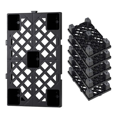 VEVOR Plastic Pallets Interlocking Waterproof Floor Tiles 6 Pcs 19.7''x12''x3.9''