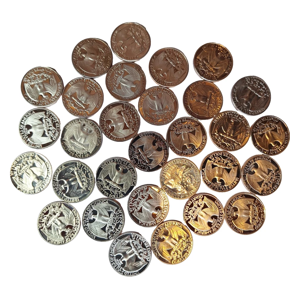 30 PROOF WashingtoQuarters- "Clad"-All Dates 1968 S thru 1998 S-Mirror Finish - Image 2 of 4