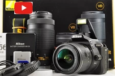 [Top Mint] Nikon D5600 DSLR Camera w/AF-P 18-55mm & 70-300mm VR Lens Kit JAPAN