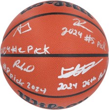 2024 NBA Draft Signed Ball w/Sarr, Holland, Dillingham, & Collier w/Insc - LE 12