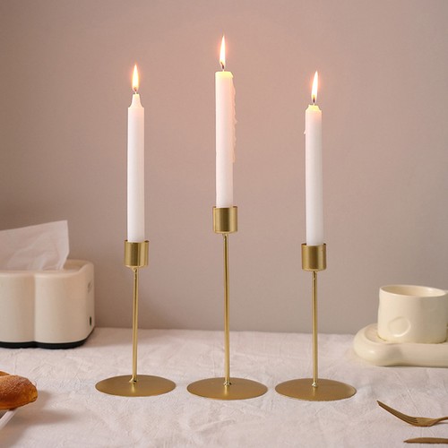 Table Decoration Candle Cup Candle Holders Candlestick Candle Stand Luxury Iron☋ - Zdjęcie 1 z 23