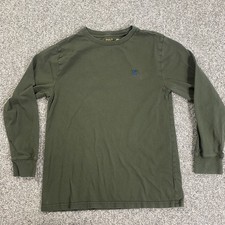 Polo Ralph Lauren Shirt Boys Medium 10-12 Green Crew Neck Long Sleeve T-Shirt
