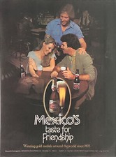 1982 Carta Blanca Beer Mexico PRINT AD Taste Friendship Award Winning VTG 1980s