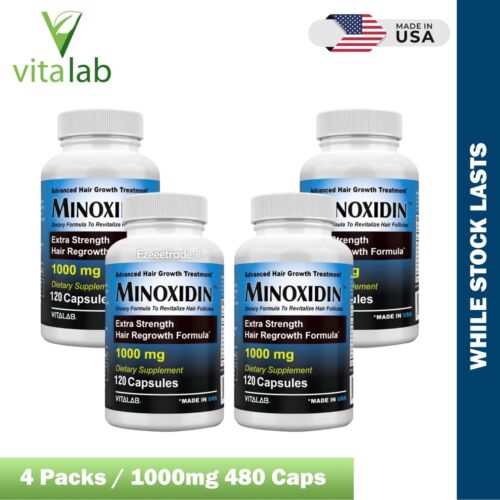 MINOXIDINA 1000mg Crecimiento del Cabello 120 Comprimidos Extra Fuerza Hombres Mujeres Recrecimiento EE. UU. - Imagen 20 de 21