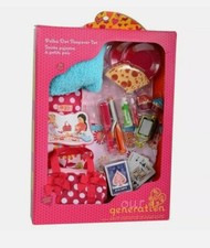 Our Generation Polka Dot Sleepover Set for 18" Doll Slumber Party NEW Pizza