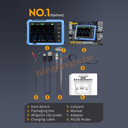 FNIRSI DSO510 2-IN-1 Handheld Digital Oszilloskop Signal Generator 48MS/s US - Bild 18 von 21