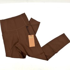 NWT Girlfriend Collective XS Compressive Pocket High-Rise Legging 88 Brown Crop