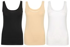 Ladies Gaspe Sleeveless Camisole Tank Top Microfibre Anti Static Contouring Vest
