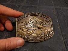 NRA Whittington Center 15 YRS brass Belt Buckle Dimensional Detailed