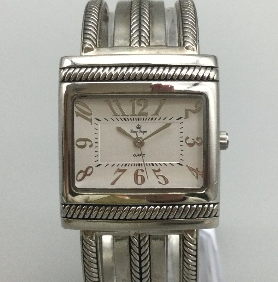 Premier Designs Watch Women 31mm Silver Tone Open Cuff Band  display picture 1