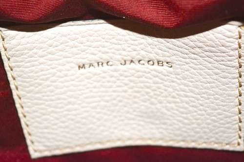 Marc Jacobs GRIND Tote Cream Leather Womens Shoulder Bag Handbag Purse - Picture 8 of 8