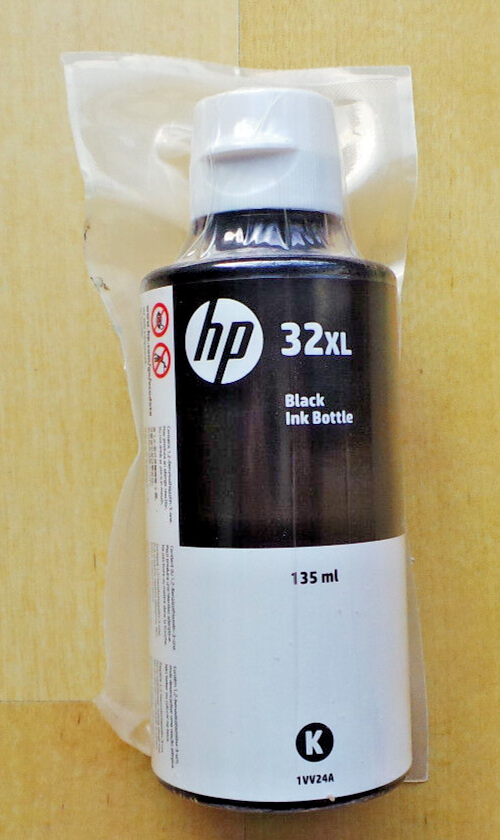 GENUINE ORIGINAL HP 32XL BLACK 135ml INK BOTTLE NEW eBay