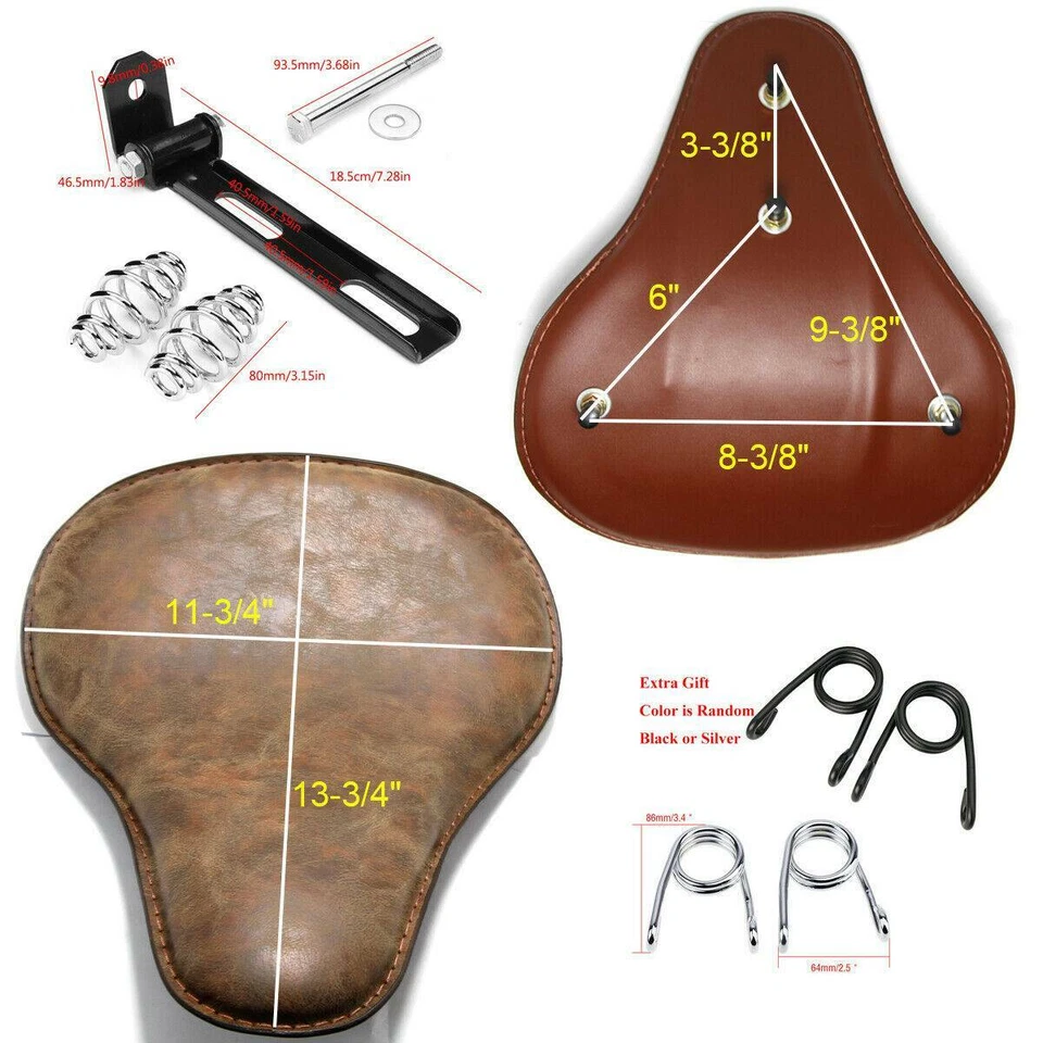 Soporte de resorte de asiento individual para motocicleta Harley Davidson Custom Bobber Chopper EE. UU. Foto 4 de 4