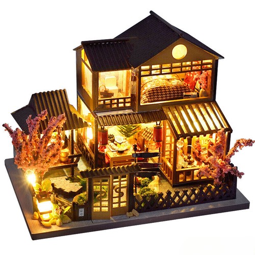 DIY Dollhouse Model Kits with Furniture LED Lighting Wooden Building Home Model - Picture 10 of 22