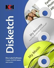 Disketch Pro CD DVD Disc Label Software NCH