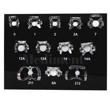 12 Pcs Endodontic Rubber Dam Clamps Dental Instrument With Black Tray
