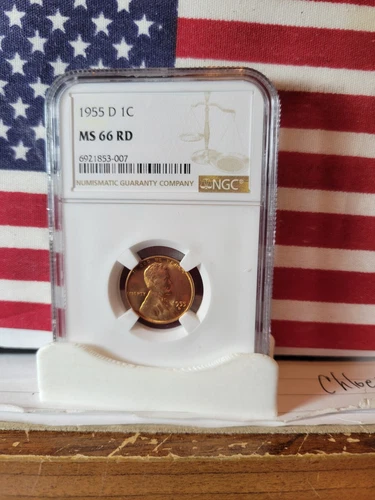 1955-D   Lincoln Wheat Cent   **NGC MS66RD**   'Freshly Graded'   ""New Holder""