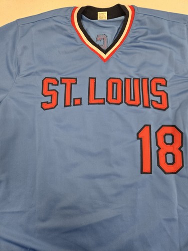 Andy Van Slyke Signed St Louis Blue Baseball Jersey (JSA) - Picture 3 of 3