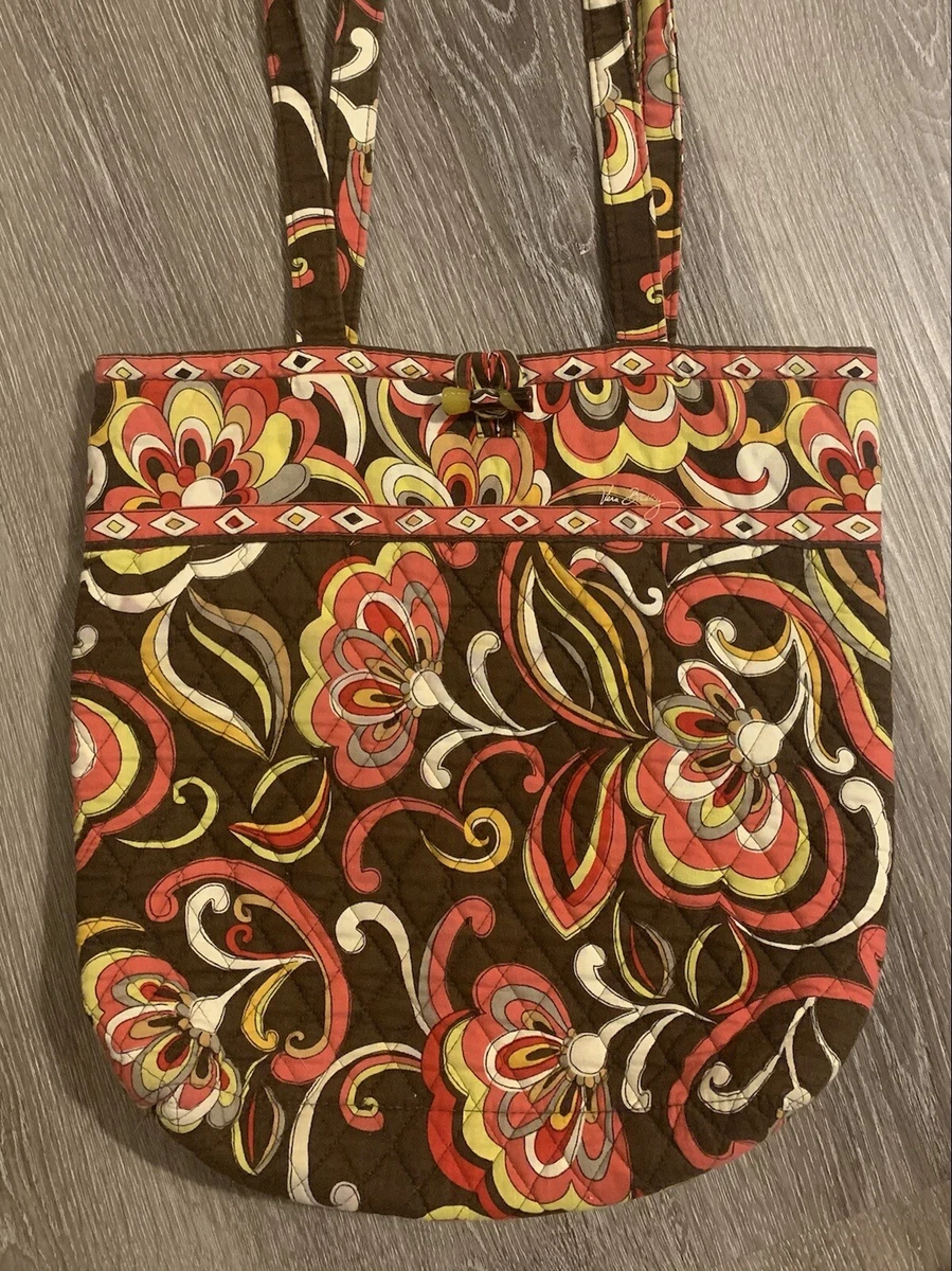 Vera Bradley Puccini Shoulder Bag Toggle Tote Key Fob Purse