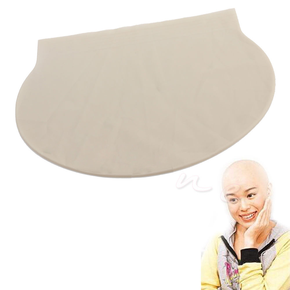 1Pc Unisex Skin Color Fake Latex Bald Head Wig Cap Swimming Cap Prank