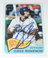 JORGE BONIFACIO SIGNED AUTO'D 2014 TOPPS HERITAGE MINORS CARD #48 KC ROYALS