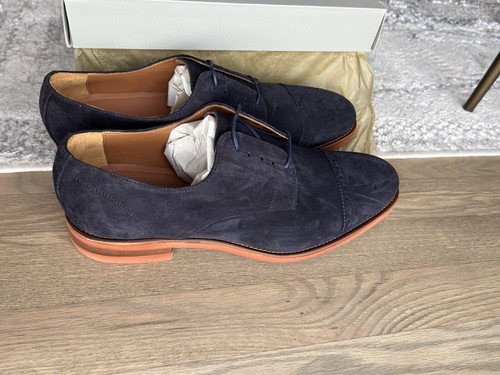 Neu Johnston & Murphy Collection Ashford Wildleder Leder Oxford Schuhe Herren Gr. 8,5 - Bild 16 von 18