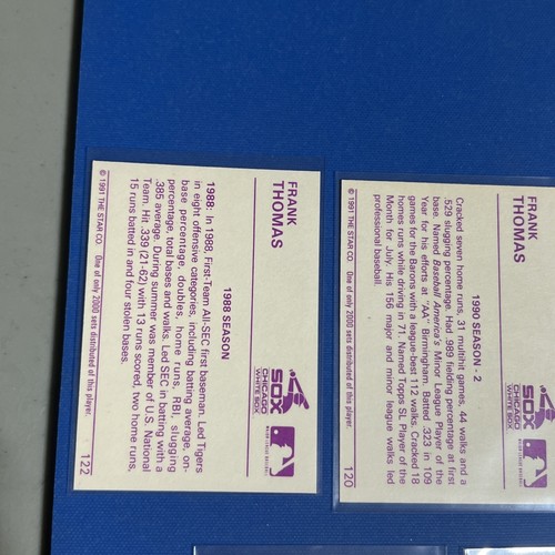 🔥1991 STAR CO. RARE SILVER FRANK THOMAS SET ONLY 400 SETS W/Promo💥Ebay POP 1 - Picture 15 of 23