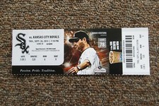 CHICAGO WHITE SOX VS ROYALS 9/26/2013 FULL TICKET ~ LOUGH/KONERKO/DUNN HRs