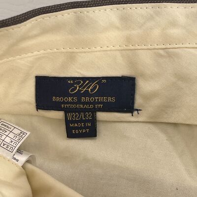Brooks Brothers 346 Dress Pants Men's 32 X 32 Gray