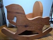 WOOD ROCKING HORSE CHAIR FOR DOLL 11'' H