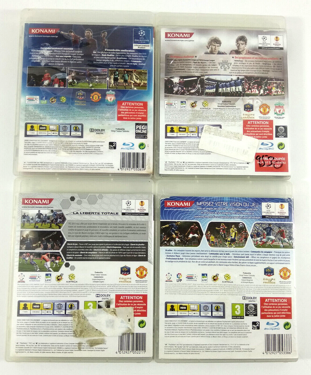 Set of 4 Playstation 3 PS3 VF Pro Evolution Soccer 2009 10 11 12