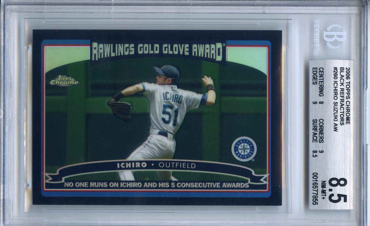 2006 Ichiro Topps Chrome Black Refractors #260 NM-Mint +8.5