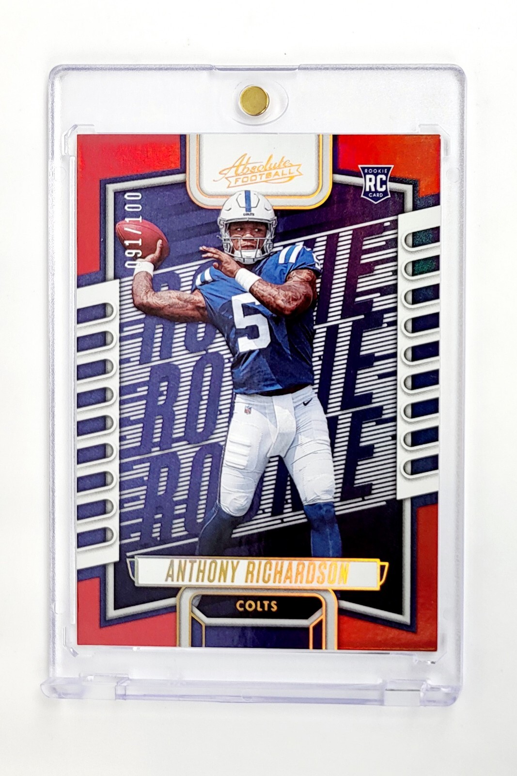 MINT #/100 RED SPECTRUM ROOKIE 2023 Absolute #104 Anthony Richardson RC COLTS