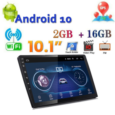 Double 2 Din 10.1'' Android 11 Car Stereo Radio GPS WIIFI MP5 Player Quad Core FM