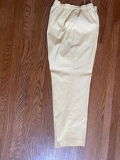 Vintage Koret Francisca Size 12 Reg Pull On Yellow Pants Pockets Women's