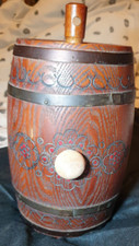 Vintage Soviet USSR wood wine beer mini table barrel keg cask