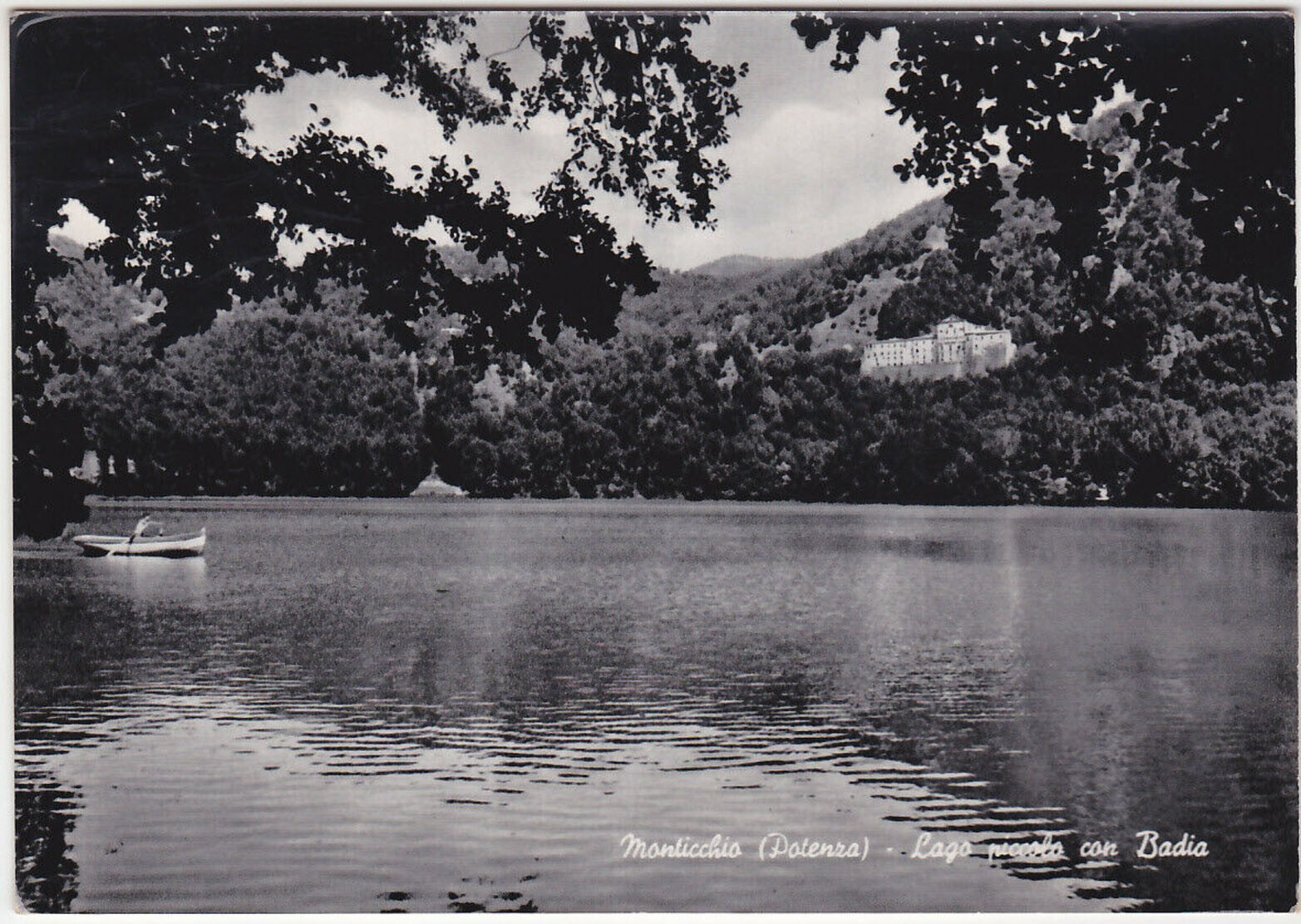 MONTICCHIO - POTENZA - LAGO PICCOLO CON BADIA - VIAGG. 1967 -34439-