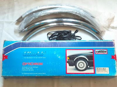 BMW E30 Fender Trim Flares Chrome 4doors from 9/88 ClimAir Germany NOS .