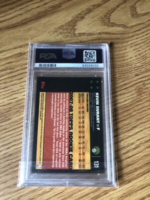 2007 Topps Chrome Kevin Durant ROOKIE RC #131 PSA 9 MINT | eBay