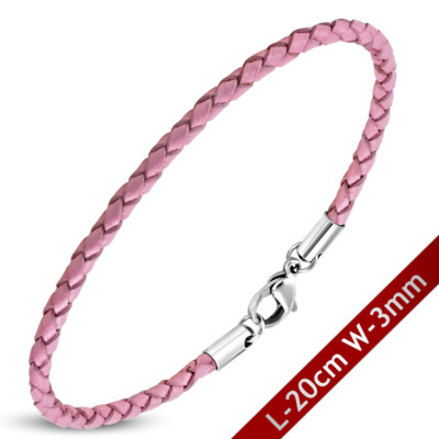 20cm unisex Leder Armband mit Edelstahl bracelet y-bgo323