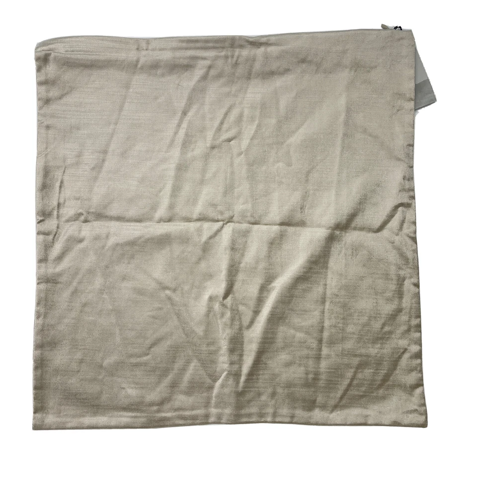 West Elm Luster Velvet Natural Sand Stone Light Beige Pillow Cover NWT 20x20 - Image 3 of 4