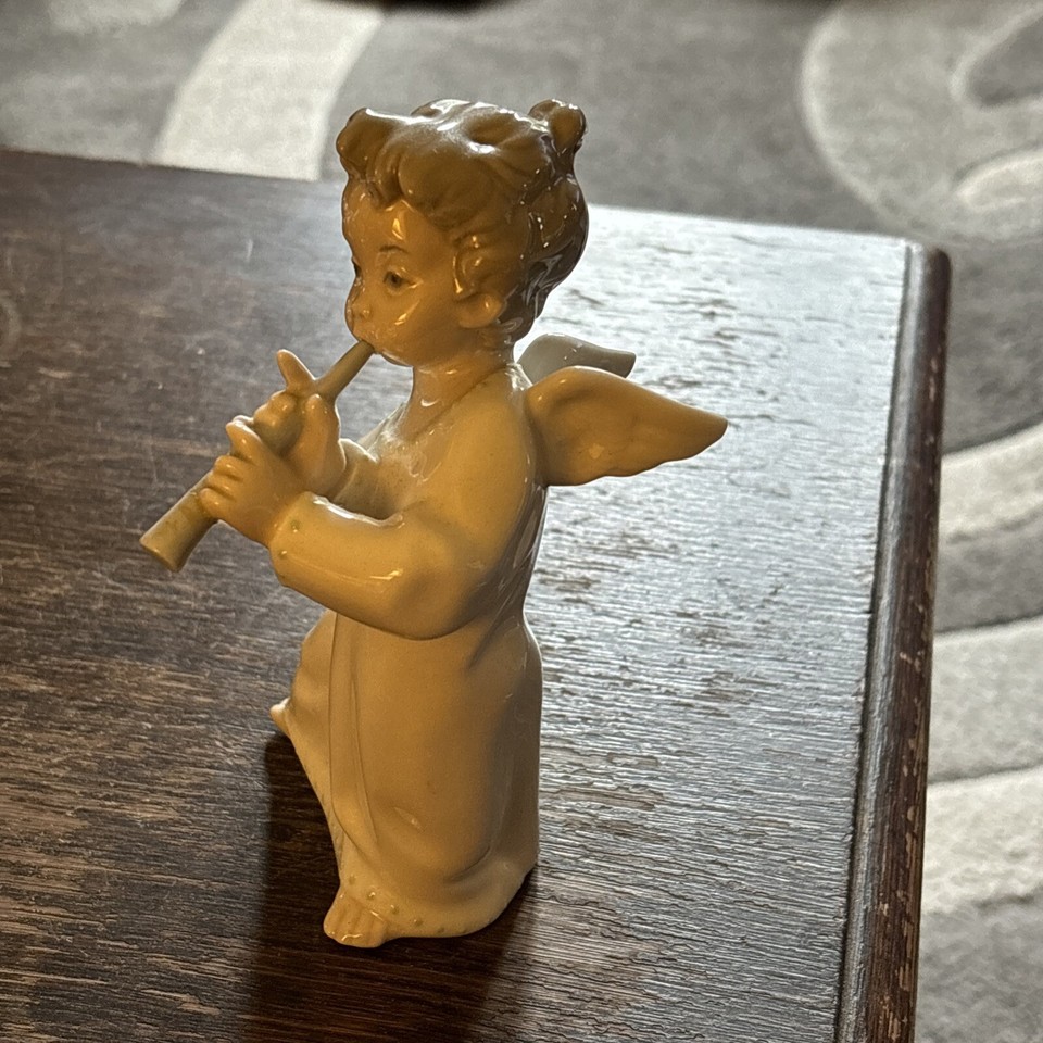 Lladro Angel with Flute 6" tall eBay