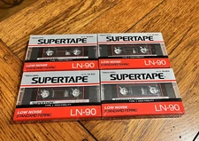 4 REALISTIC SUPERTAPE LN-90 TYPE I BLANK AUDIO CASSETTE TAPES NEW SEALED USA NOS