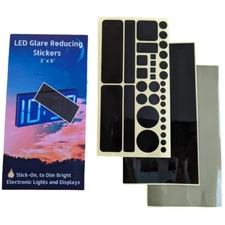 Dimming LED Light Reduction Stickers, Dim Bright LED Light and Screen Displays