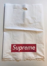 Supreme White Retail Plastic Shopping Bag Box Logo 23x16 8 Bags Vinyl Tote