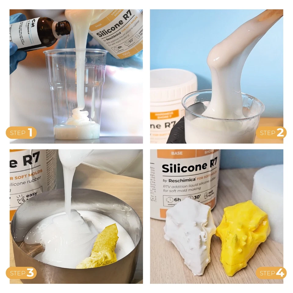 Gomma siliconica per stampi MORBIDISSA R7, per stampi elastici e resistenti - Immagine 3 di 4