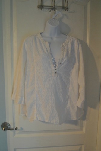 Women's Shirt by Studio Works Size 1X White in Color RN 69016