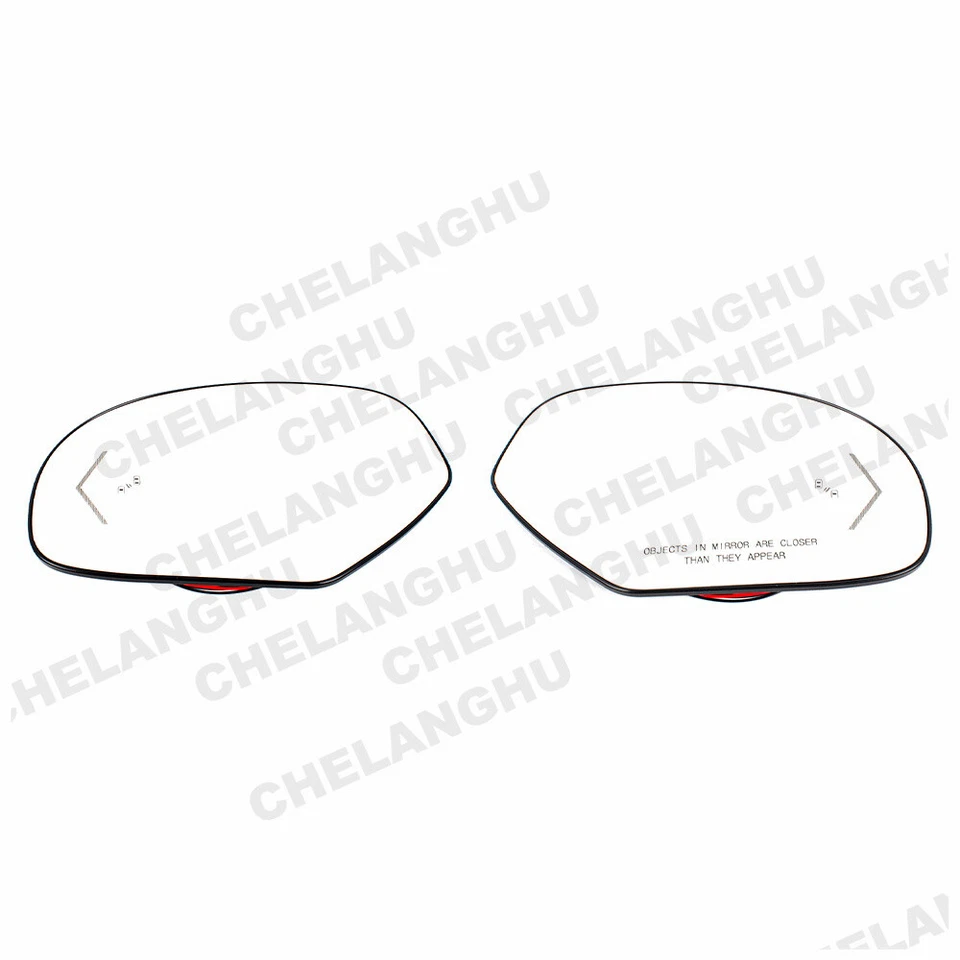 Par de espejos retrovisores de vidrio con señal de giro de flecha para Cadillac Escalade Suburban Yukon Foto 2 de 4