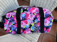 Justice Girl's Floral CHEER Duffle Bag Tote Sport Duffel Bag EUC