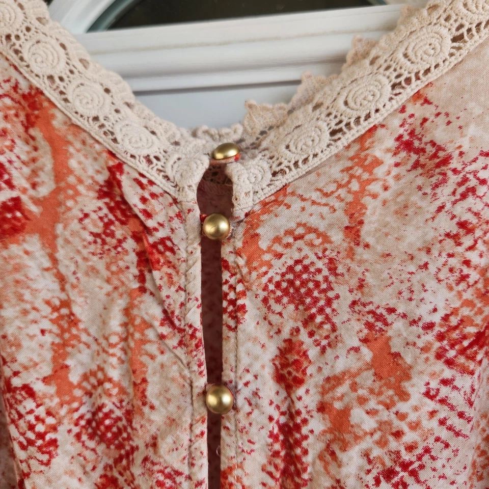 Mameluco de una pieza en crema para mujer talla mediana piel de serpiente resort vacaciones bohemio abierto Foto 2 de 4